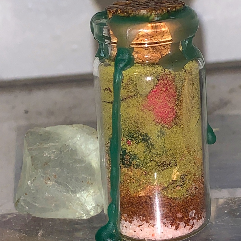 The green money spell jar